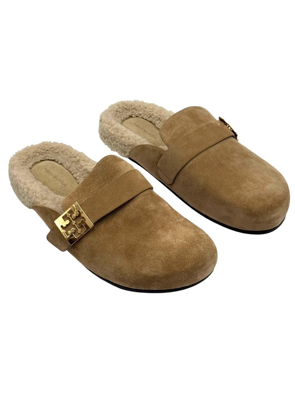 Tory Burch Mellow Shearling Mule Suede Shoes Size 11